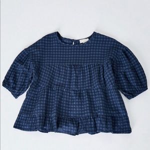 Hayden Girl flow top gingham print